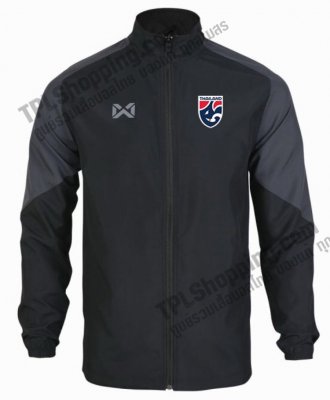 เสื้อบอลไทย เสื้อฟุตบอลไทย เสื้อแจ๊คเก็ตกันลมทีมชาติไทย 2022 สีดำ 