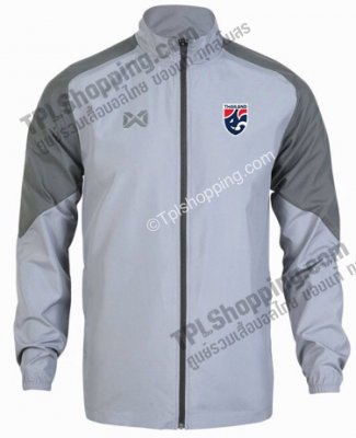 เสื้อบอลไทย เสื้อฟุตบอลไทย เสื้อแจ๊คเก็ตกันลมทีมชาติไทย 2022 สีเทา