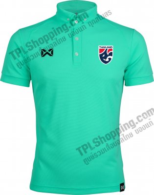 เสื้อบอลไทย เสื้อฟุตบอลไทย เสื้อโปโลทีมชาติไทย 2022 สีเทอร์ควอยซ์ 