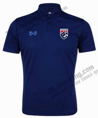 เสื้อบอลไทย เสื้อฟุตบอลไทย เสื้อโปโลทีมชาติไทย 2023 รุ่น PIQUE สีกรมท่า 