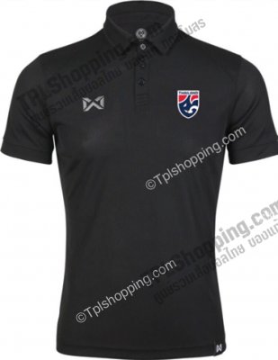 เสื้อบอลไทย เสื้อฟุตบอลไทย เสื้อโปโลทีมชาติไทย 2023 รุ่น VCL34 สีดำ 