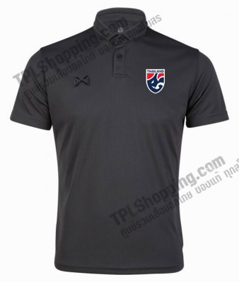 เสื้อบอลไทย เสื้อฟุตบอลไทย เสื้อโปโลทีมชาติไทย 2023 รุ่น PIQUE สีเทา