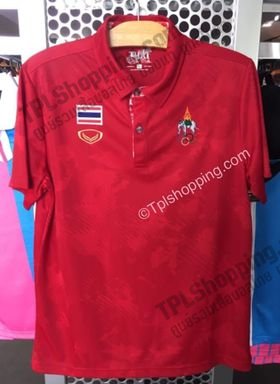 เสื้อบอลไทย เสื้อฟุตบอลไทย เสื้อโปโลทีมชาติไทยชุดซีเกมส์ 2023 สีแดง 
