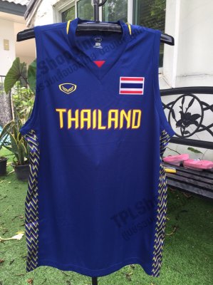 เสื้อบอลไทย เสื้อฟุตบอลไทย เสื้อบาสเก็ตบอลชุดซีเกมส์ 2023 สีน้ำเงิน 