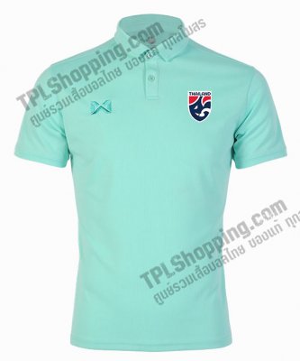 เสื้อบอลไทย เสื้อฟุตบอลไทย เสื้อโปโลทีมชาติไทย 2023 รุ่น PIQUE สีเขียวเทอร์ควอยซ์