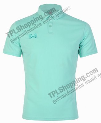 เสื้อบอลไทย เสื้อฟุตบอลไทย เสื้อโปโล warrix 2023 รุ่น PIQUE สีเขียวเทอคอยซ์