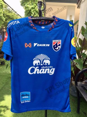 เสื้อบอลไทย เสื้อฟุตบอลไทย เสื้อซ้อมทีมชาติไทย 2023 (เกรดแฟนบอล) สีน้ำเงิน 