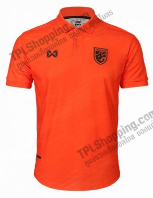 เสื้อบอลไทย เสื้อฟุตบอลไทย เสื้อแข่งทีมชาติไทย 2023/2024 ตัวใหม่ล่าสุด เกรดแฟนบอล (Replica Version) สีส้ม 