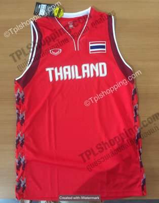 เสื้อบอลไทย เสื้อฟุตบอลไทย เสื้อบาสเก็ตบอลเอเชี่ยนเกมส์ 2023 สีแดง (เฉพาะเสื้อไม่รวมชื่อเบอร์) 