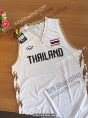 เสื้อบอลไทย เสื้อฟุตบอลไทย เสื้อบาสเก็ตบอลเอเชี่ยนเกมส์ 2023 สีขาว (เฉพาะเสื้อไม่รวมชื่อเบอร์) 