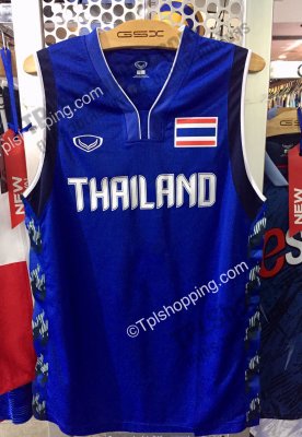 เสื้อบอลไทย เสื้อฟุตบอลไทย เสื้อบาสเก็ตบอลเอเชี่ยนเกมส์ 2023 สีน้ำเงิน (เฉพาะเสื้อไม่รวมชื่อเบอร์) 