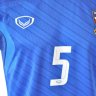 เสื้อฟุตซอลทีมชาติไทย แกรนด์สปอร์ต (Grand Sport) ปี 2012 สีน้ำเงิน สกรีนเบอร์ 5 จิรวัฒน์ สอนวิเชียร