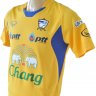 เสื้อทีมชาติไทย เสื้ออุ่นเครื่องทีมชาติไทย เสื้อแข่งทีมชาติไทย ปี 2012-2013 แกรนด์สปอร์ต (Grand Sport) ชุดเกมส์อุ่นเครือง สีเหลือง