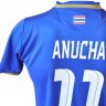 เสื้อทีมชาติไทย ชุดแข่ง AFF Suzuki Cup (เอเอฟเอฟ ซูซูกิ คัพ) แกรนด์สปอร์ต (Grand Sport) ปี 2012 สีน้ำเงิน สกรีนเบอร์ 11 อนุชา กิจพงษ์ศรี