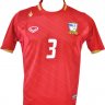 เสื้อทีมชาติไทย ชุดแข่ง AFF Suzuki Cup (เอเอฟเอฟ ซูซูกิ คัพ) แกรนด์สปอร์ต (Grand Sport) ปี 2012 สีแดง สกรีนเบอร์ 3  ธีราทร บุญมาทัน