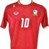 เสื้อทีมชาติไทย ชุดแข่ง AFF Suzuki Cup (เอเอฟเอฟ ซูซูกิ คัพ) แกรนด์สปอร์ต (Grand Sport) ปี 2012 สีแดง สกรีนเบอร์ 10  ธีรศิลป์ แดงดา