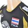 เสื้อวอลเล่ย์บอลหญิงทีมชาติไทย ปี 2013 สีดำ สปอนเซอร์ครบ พร้อมเฟล็ก PEA