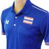 เสื้อโปโลเชียร์ทีมชาติไทย Warrix 2016 สีน้ำเงิน (เพิ่มธงชาติ) แบบมีกระเป๋า รุ่น PW03
