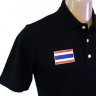 เสื้อโปโลเชียร์ทีมชาติไทย Warrix 2016 สีดำ (เพิ่มธงชาติ) รุ่น PWB01