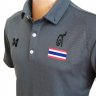 เสื้อเชียร์ทีมชาติไทย Warrix 2016 สีเทา (เพิ่มธงชาติ+เฟล็กส์เลข ๙ สีดำ) รุ่น PWG01