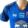 เสื้อเชียร์ทีมชาติไทย 2018 โลโก้ใหม่ สีน้ำเงิน ทรงผู้ชาย (WC-53) ติดสปอนเซอร์ 