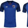 เสื้อเชียร์ทีมชาติไทย 2018 โลโก้ใหม่ สีน้ำเงิน ทรงผู้ชาย (WC-53) ติดเฟล็กช้าง 