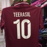 เสื้อแข่งทีมชาติ 2021-2022 Warrix สีแดง ล่าสุด (เกรดแฟนบอล)  พร้อมชื่อเบอร์ หน้า-หลัง TEERASIL เบอร์ 10 